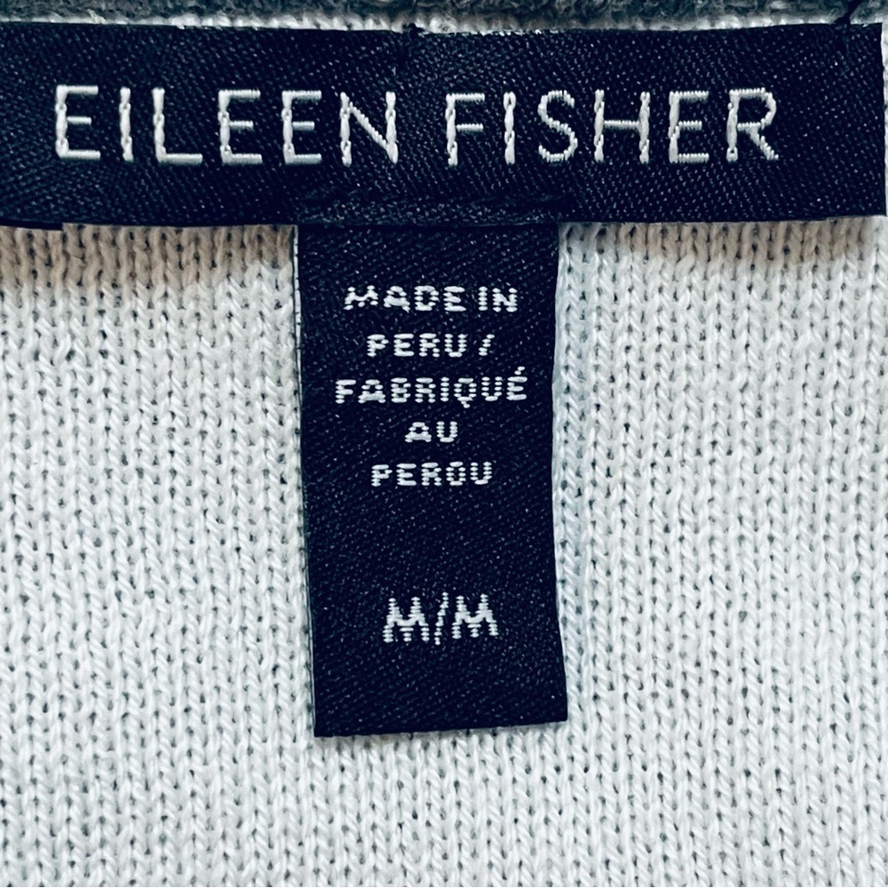 Eileen Fisher Organic Cotton Open Front Hooded Cardigan size M - Picture 4 of 5